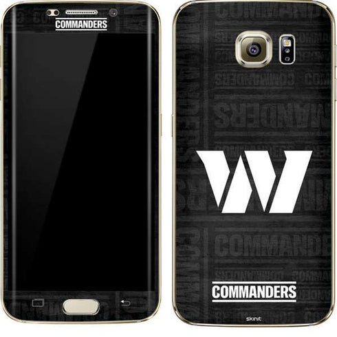 NFL Washington Commanders Black and White Galaxy S7 Edge Skin