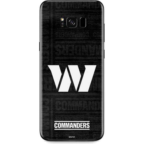 NFL Washington Commanders Black and White Galaxy S8 Plus Skin