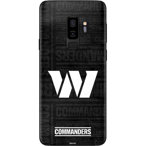 NFL Washington Commanders Black and White Galaxy S9 Plus Skin