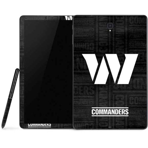 NFL Washington Commanders Black and White Samsung Galaxy Tab Skin