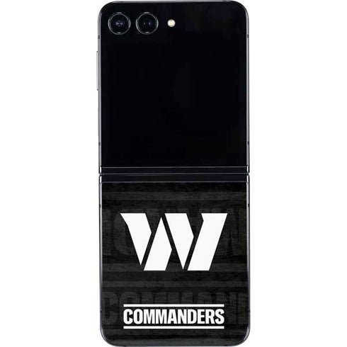 NFL Washington Commanders Black and White Galaxy Z Flip5 5G Skin