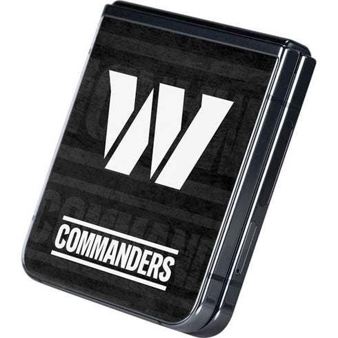 NFL Washington Commanders Black and White Galaxy Z Flip5 5G Skin