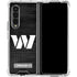 NFL Washington Commanders Black and White Galaxy Z Fold4 5G Clear Case