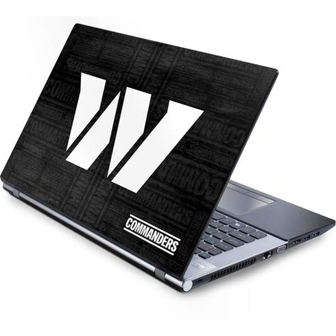 NFL Washington Commanders Black and White Generic Laptop Skin