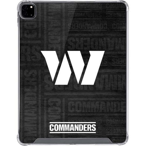 NFL Washington Commanders Black and White iPad Pro 12.9in (2020) Clear Case