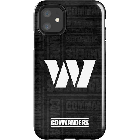 NFL Washington Commanders Black and White iPhone 11 Impact Case