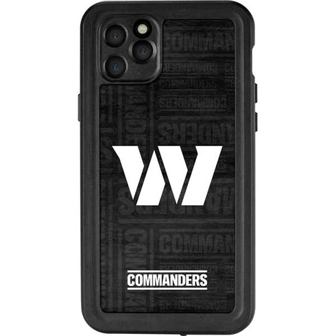 NFL Washington Commanders Black and White iPhone 11 Pro Max Waterproof Case