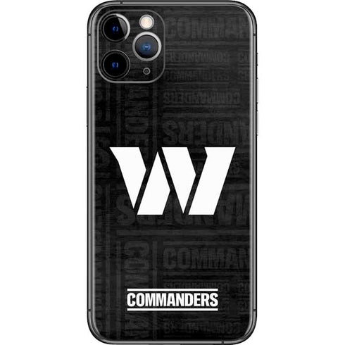 NFL Washington Commanders Black and White iPhone 11 Pro Skin