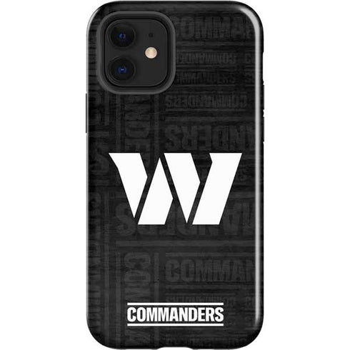 NFL Washington Commanders Black and White iPhone 12 Impact Case