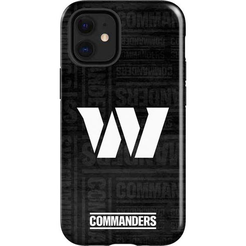 NFL Washington Commanders Black and White iPhone 12 Mini Impact Case