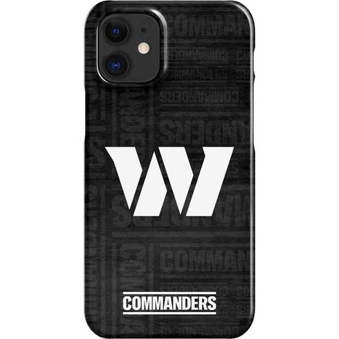 NFL Washington Commanders Black and White iPhone 12 Mini Lite Case