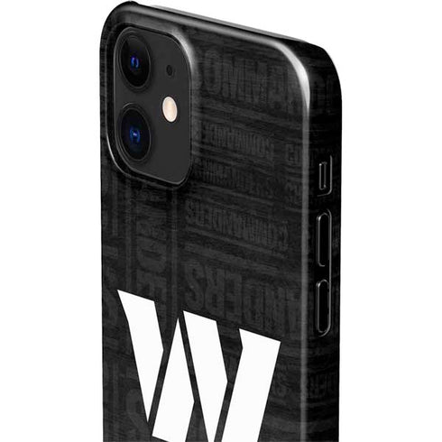 NFL Washington Commanders Black and White iPhone 12 Mini Lite Case