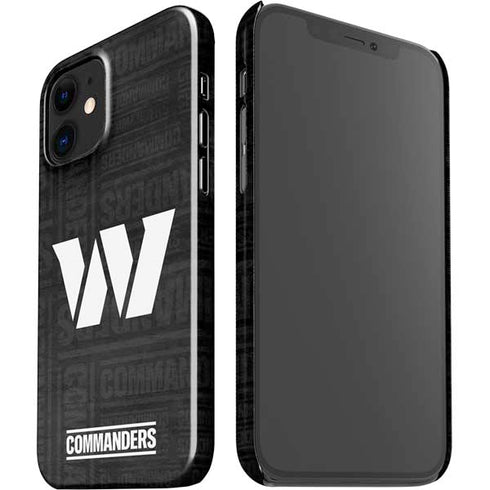 NFL Washington Commanders Black and White iPhone 12 Mini Lite Case