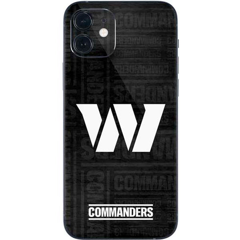 NFL Washington Commanders Black and White iPhone 12 Mini Skin