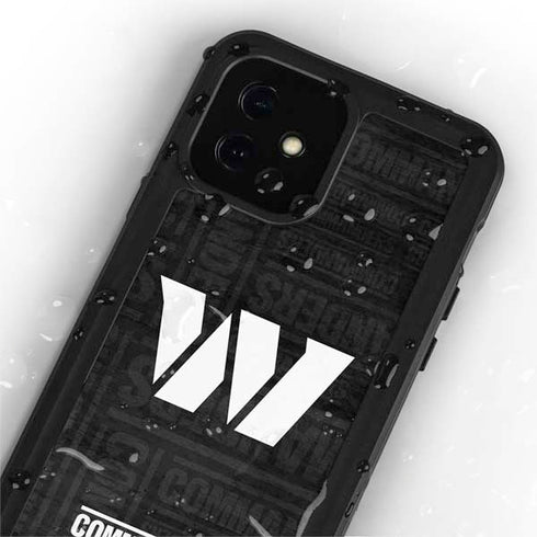 NFL Washington Commanders Black and White iPhone 12 Mini Waterproof Case