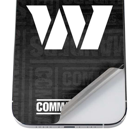 NFL Washington Commanders Black and White iPhone 12 Pro Max Skin