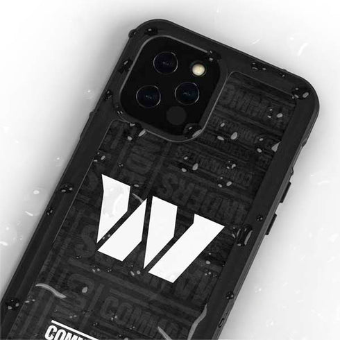 NFL Washington Commanders Black and White iPhone 12 Pro Max Waterproof Case