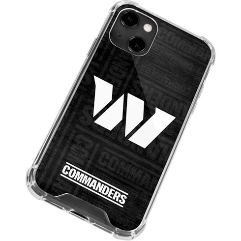 NFL Washington Commanders Black and White iPhone 13 Clear Case