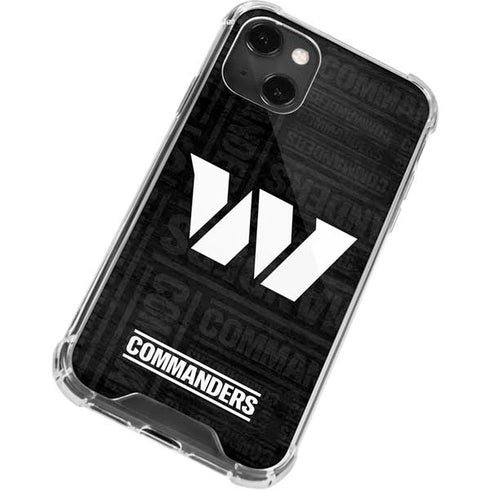NFL Washington Commanders Black and White iPhone 13 Mini Clear Case