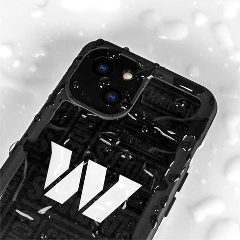 NFL Washington Commanders Black and White iPhone 13 Mini Waterproof Case