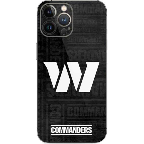 NFL Washington Commanders Black and White iPhone 13 Pro Max Skin