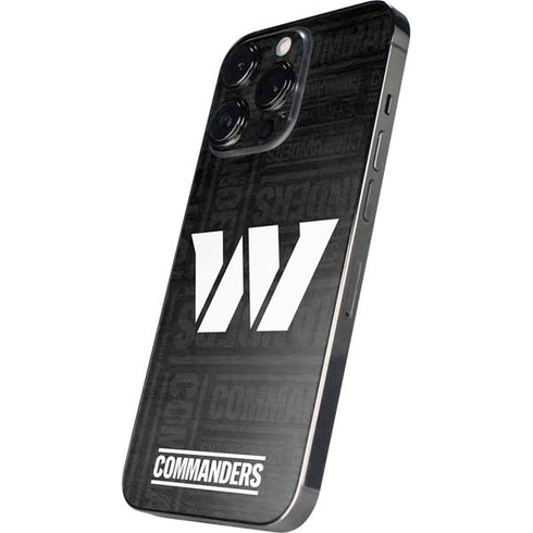 NFL Washington Commanders Black and White iPhone 13 Pro Max Skin