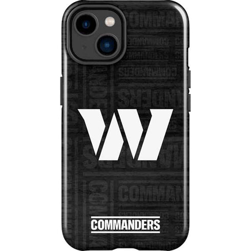 NFL Washington Commanders Black and White iPhone 15 Plus Impact Case