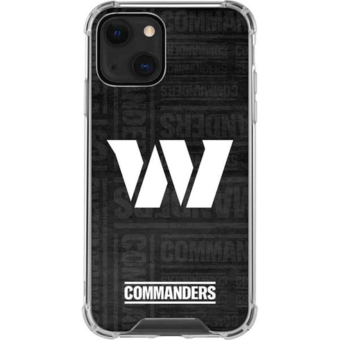 NFL Washington Commanders Black and White iPhone 14 Plus Clear Case