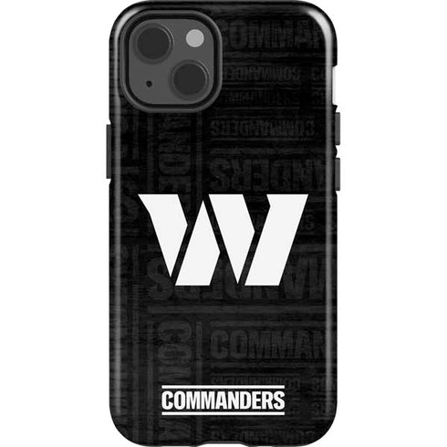 NFL Washington Commanders Black and White iPhone 14 Impact Case