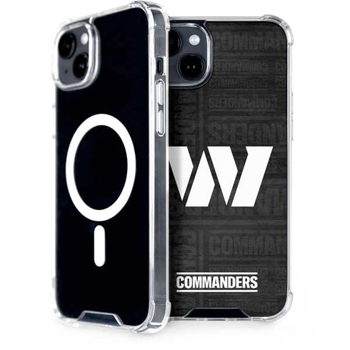 NFL Washington Commanders Black and White iPhone 15 Plus MagSafe Case