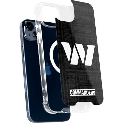 NFL Washington Commanders Black and White iPhone 15 Plus MagSafe Case