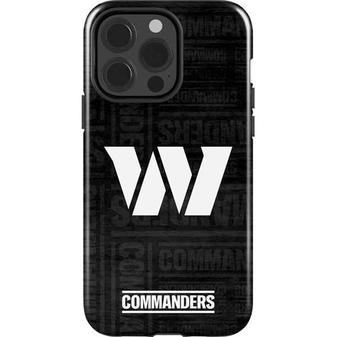 NFL Washington Commanders Black and White iPhone 14 Pro Impact Case