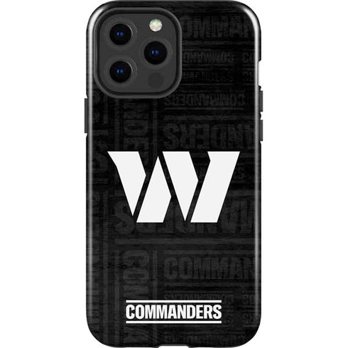 NFL Washington Commanders Black and White iPhone 15 Pro Max Impact Case