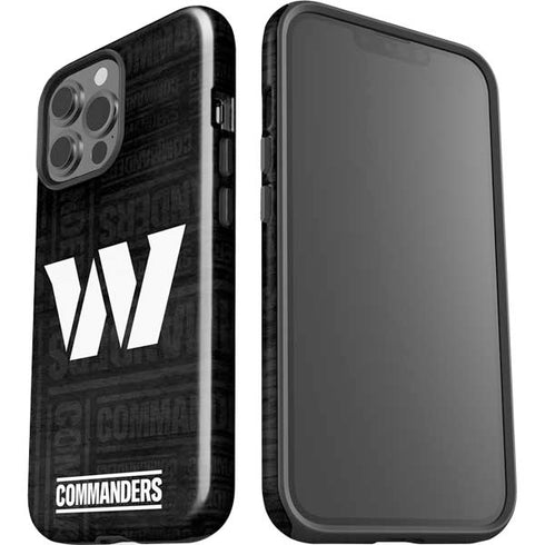 NFL Washington Commanders Black and White iPhone 15 Pro Max Impact Case