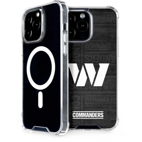 NFL Washington Commanders Black and White iPhone 15 Pro Max MagSafe Case