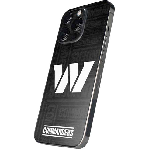 NFL Washington Commanders Black and White iPhone 14 Pro Max Skin