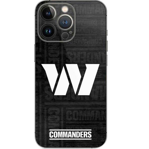 NFL Washington Commanders Black and White iPhone 14 Pro Skin