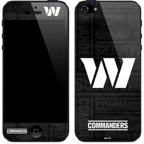 NFL Washington Commanders Black and White iPhone 5/5s/5SE Skin
