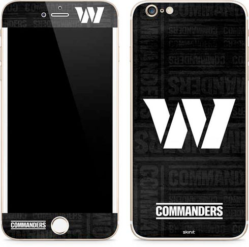NFL Washington Commanders Black and White iPhone 6/6s Plus Skin