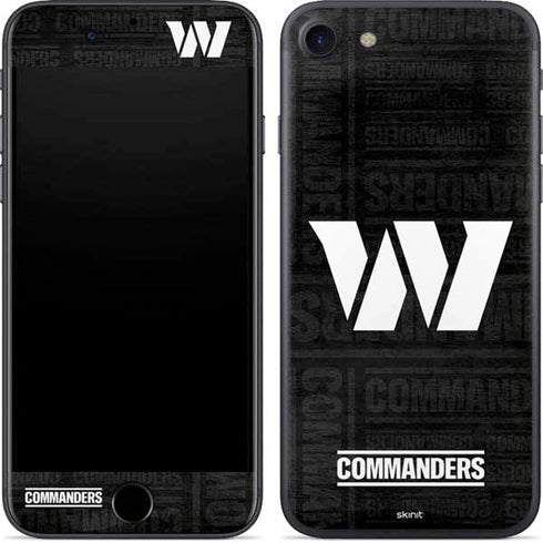 NFL Washington Commanders Black and White iPhone 7 Skin