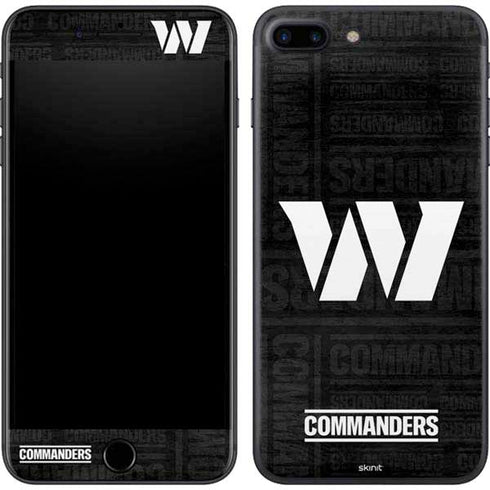 NFL Washington Commanders Black and White iPhone 8 Plus Skin