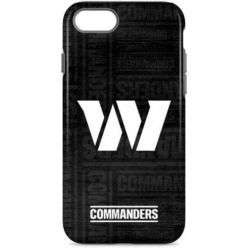 NFL Washington Commanders Black and White iPhone 8 Pro Case