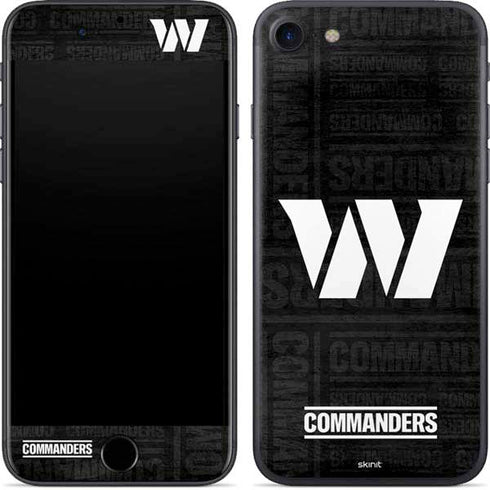NFL Washington Commanders Black and White iPhone 8 Skin