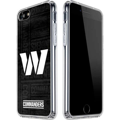 NFL Washington Commanders Black and White iPhone SE (2nd & 3rd Gen) Clear Case