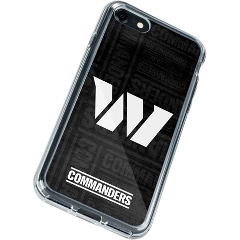 NFL Washington Commanders Black and White iPhone SE (2nd & 3rd Gen) Clear Case