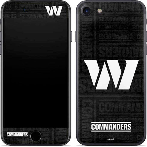 NFL Washington Commanders Black and White iPhone SE (2nd & 3rd Gen) Skin
