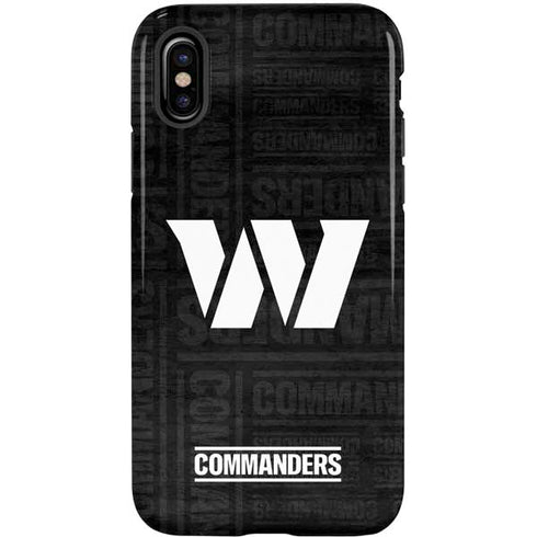 NFL Washington Commanders Black and White iPhone X Pro Case