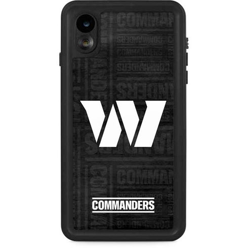 NFL Washington Commanders Black and White iPhone XR Waterproof Case