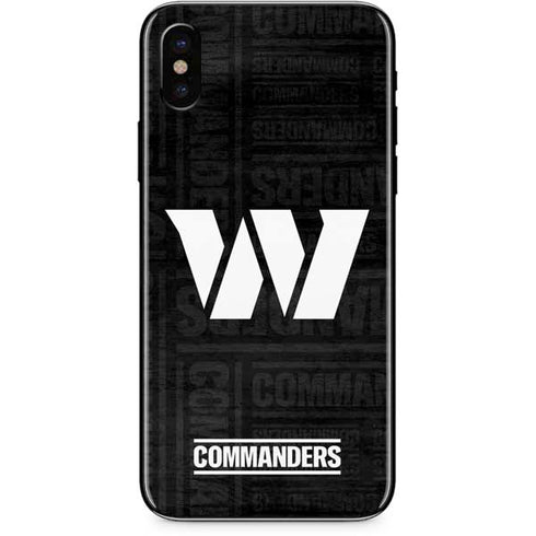 NFL Washington Commanders Black and White iPhone XS Max Skin