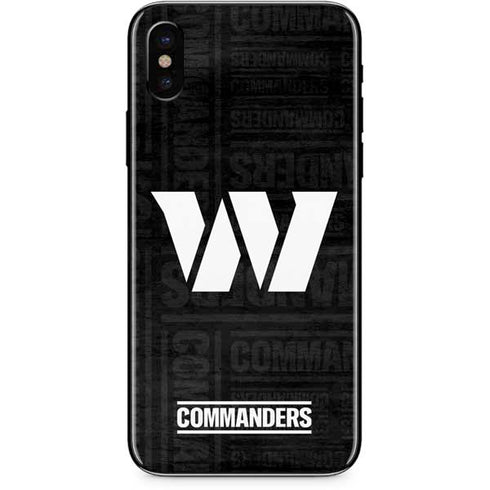 NFL Washington Commanders Black and White iPhone XS Skin